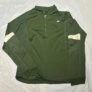 New Balance quarter-zip fleece pullover in green Size XL #324